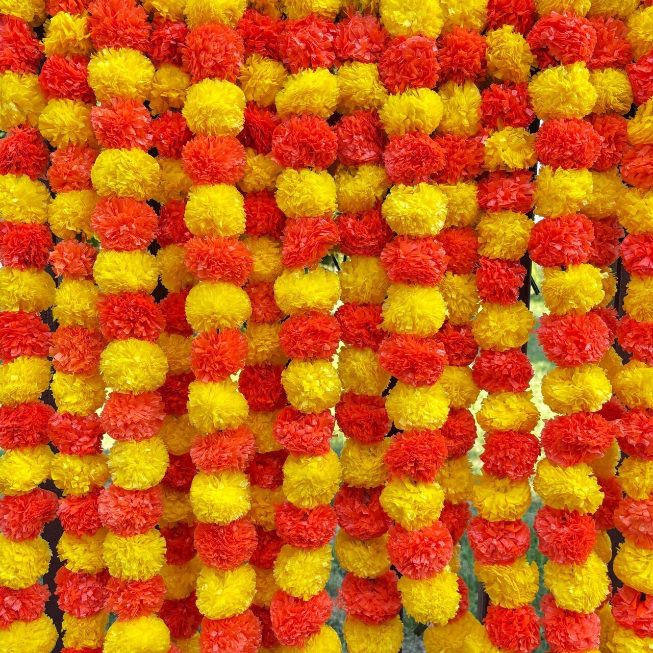 5ct Artificial Marigold Strings, Ugadi Decoration, Indian Decor